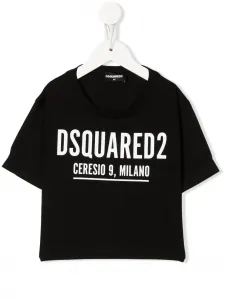 Футболка с логотипом Dsquared2 Kids, черный