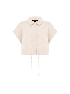 Блузка Savannah с короткими рукавами белого цвета Freshlions