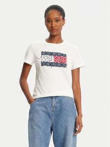 Футболка regular fit Floral Flag DW0DW20897 Tommy Jeans, белый