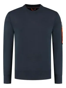 Свитер с круглым вырезом и нашивкой-логотипом Parajumpers, синий