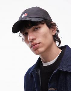 Бейсболка Tommy Jeans Heritage с сетчатыми вставками черного цвета