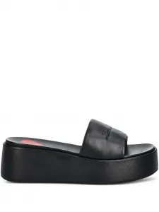 Босоножки на платформе с логотипом Love Moschino, черный