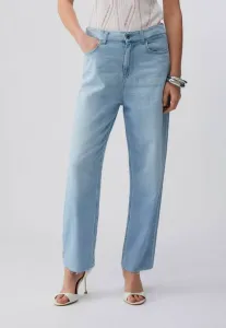 Джинсы прямого кроя с деталями из органзы Liu Jo, Light Blue