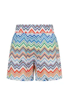 Шорты с зигзагообразным узором Missoni Kids, белый
