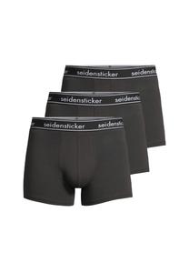 Длинные шорты/брюки Комплект из 3 хлопковых гибких штанов Seidensticker, черный