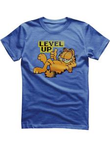Футболка Garfield Level Up T-Shirt синего цвета Garfield