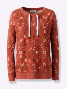 Толстовка цвета ржавчины с принтом экрю WITT WEIDEN