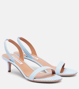 So Nude 50 полосатые сандалии Aquazzura, Blue/White