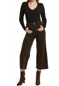 Оливковые укороченные брюки Audrey из вельвета DEAR JOHN DENIM