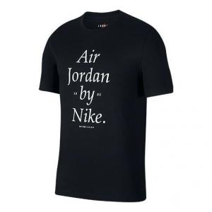 Футболка nike с коротким рукавом и принтом алфавита, Air Jordan, черный