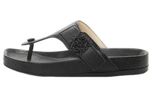 Кожаные шлепанцы с логотипом Loewe