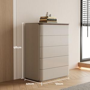 Mikemijia Комод 70х40х90 см для спальни и гостиной из массива дерева, 5 ящиков, настенный, цвет khaki