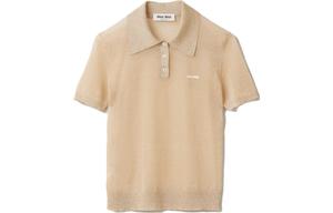 Рубашка поло женская золотая Miu Miu