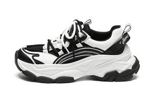 Женские кроссовки WOOS BOBO на низкой платформе, черно-белые