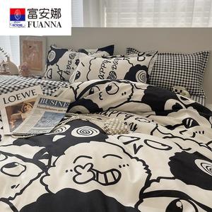 Fuanna Пододеяльник 180х220 см, хлопок, цвет Black Ball Fairy