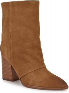 Женские ботильоны Nine West Chaye до середины икры, Cognac Suede 101
