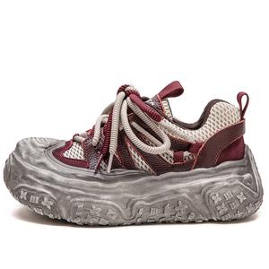 Низкие повседневные туфли, увеличивающие рост, для женщин Jay, Burgundy