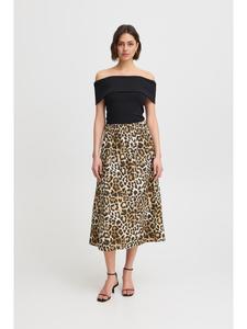 ICHI Юбка IXTAIANA прямого кроя с принтом Cornstalk LEO