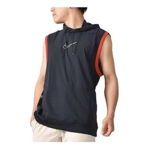 Футболка Men's Nike DRI-Fit Micro Mark Quick Dry Breathable Hooded Training Sports Sleeveless Black T-Shirt, мультиколор