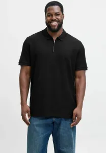 Jjeaustin zip ss noos pls polo shirt Jack & Jones, Black