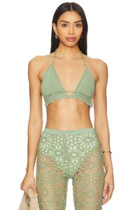 Вязаный бюстгальтер Norma Kamali, vintage green