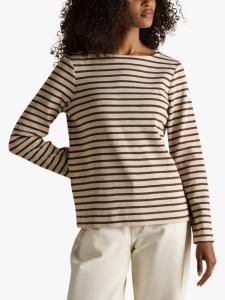 Классическая тельняшка в гаваньскую полоску Joules, Oat/Chocolate