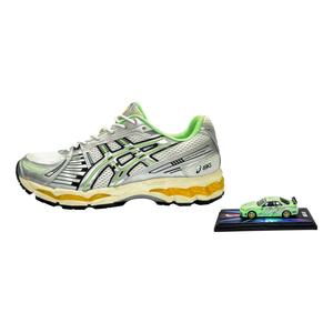Кроссовки GEL Kayano 12.1 с низким верхом, устойчивые к истиранию, унисекс, серебристо-зеленые ASICS, Silver Green