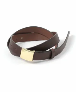 Кожаный ремень с квадратной пряжкой Studio Clip, цвет Brown 50