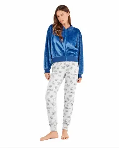 Женская бомбер-куртка из плюшевой ткани Gisela, синий