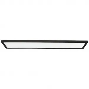 Светодиодная панель Sorell 1 шт. теплый-белый - холодный-белый 96 x 25 см, 3000 лм, 3000-6500 K, регулируемая яркость, IP44, с пультом дистанционного управления Brelight, черно-белый