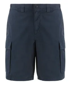 Габардиновые шорты-карго Woolrich, синий