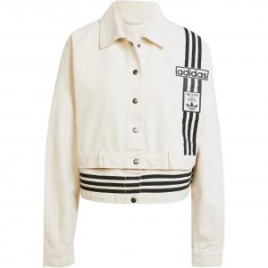 Adidas Originals Бомбер Adidas из хлопка, Natural Denim Beige Yellow