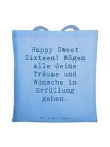Mr. & Mrs. Panda Сумка-шоппер с надписью в небесно-голубом цвете в честь 16-летия