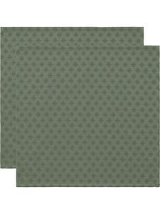 Erwin Müller Жаккардовые салфетки из смесовой хлопковой ткани, 2 штуки, цвет Denia, оливковый