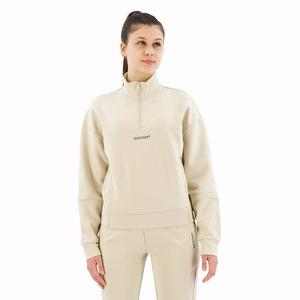 Толстовка Superdry Sport Tech Relaxed Half Half Zip, бежевый