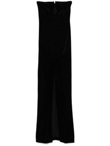Бархатное макси-платье NISSA, черный