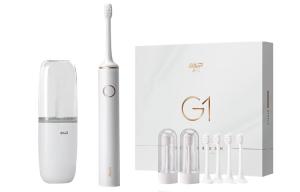 Электрическая зубная щетка для взрослых, подарочный набор G1 BAIR, белый