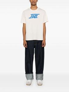 Wales Bonner футболка из хлопка с джазовым принтом, белый