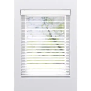 Жалюзи для моего дома "Ariane", (1 шт.), рейки ПВХ, имитация дерева, 50 мм, с приводом от шнура My Home, цвет weiß + weiß + weiß