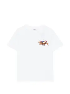 Футболка с принтом Polo Ralph Lauren Kids, белый