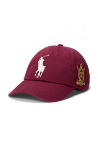 Хлопковая бейсболка Polo Ralph Lauren, бордовый