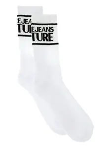 Носки с жаккардовым логотипом Versace Jeans Couture, белый