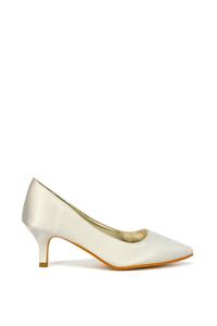 Туфли-лодочки «Gwyneth» на средней шпильке с острым носком и на маленьком каблуке XY London, белый
