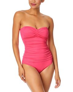 Слитный купальник Anne Cole Twist Front без бретелек, мультиколор