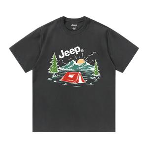 Футболка с круглым вырезом для школьников Jeep, темно-серый