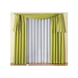 Шторa Janine с петлями, 1 шт. Wirth, зеленый