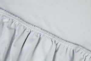 Простыня на резинке Saiko Premium Jersey, серебристо-серая, 80-100x200-220 см, для матрасов высотой до 35 см, не требует глажки, легкий уход Kayori