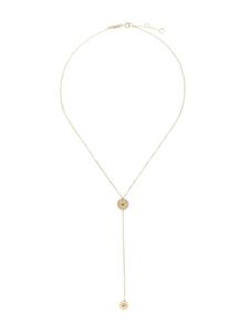 Колье из желтого золота с изумрудом и сапфиром Delfina Delettrez, металлик