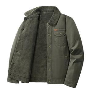 Пуховик Unisex Lapel Fleece lined Jeep, army зеленый