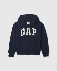Детская толстовка с капюшоном и застежкой-молнией Gap, темно-синий